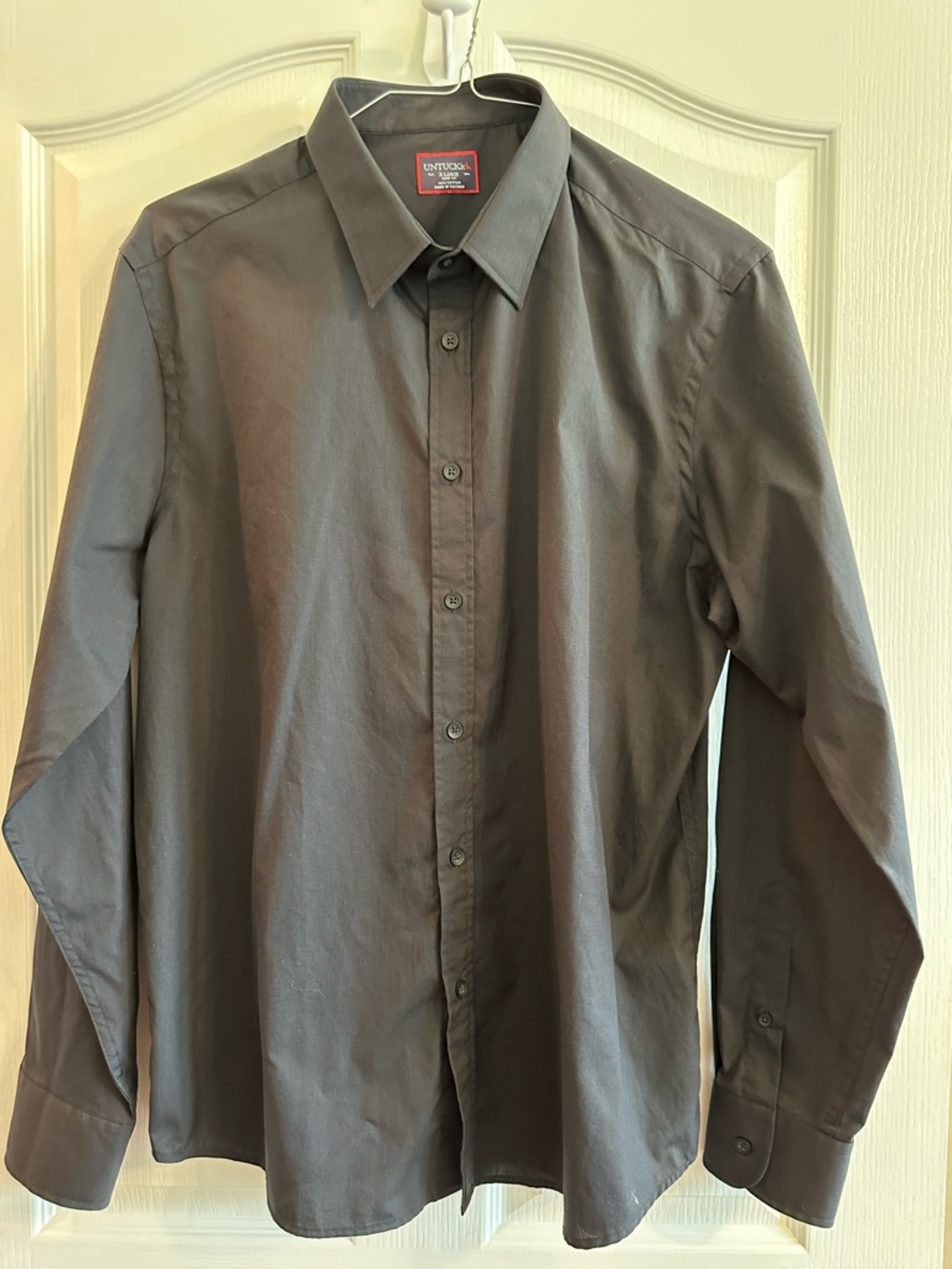 UNTUCKit Men's Long Sleeve Dress Shirt - Charcoal Gray